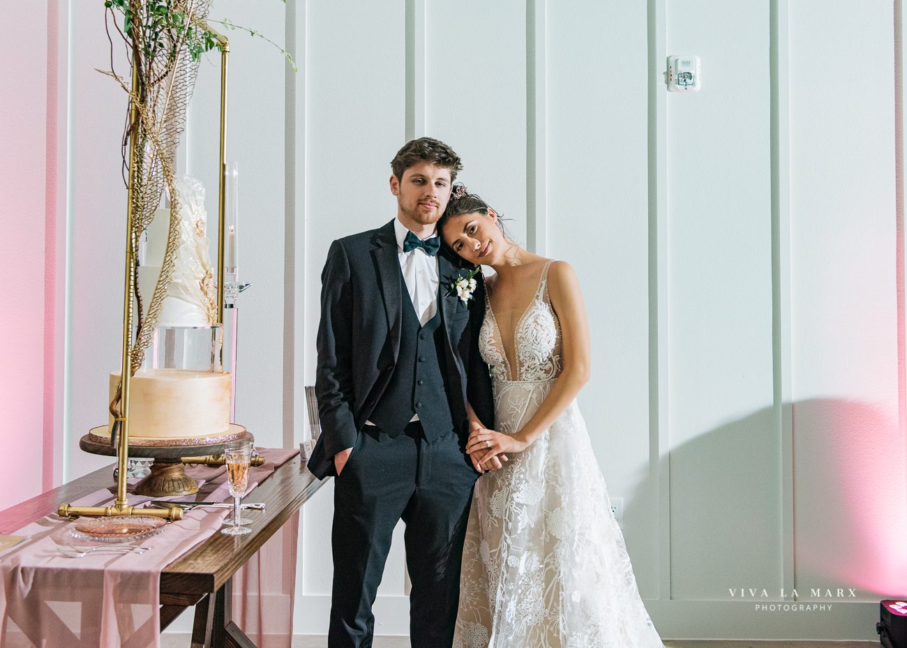 A man and woman posing for a picture.